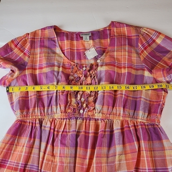 Motherhood Maternity shirt sz XL Plaid New - Picture 6 of 9